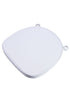 Chivari White Fabric 2" Thick Cross Back Cushion CUSHXSTRAP-WHI-AX-T
