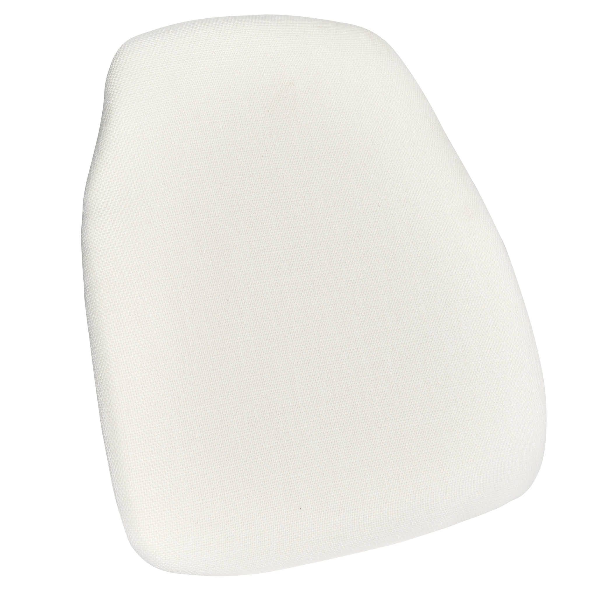 Chivari White 1.75" Thick Fabric Panel Back Chiavari Chair Cushion and SlipNot™ Technology CUSHPANFAB-WHI-A