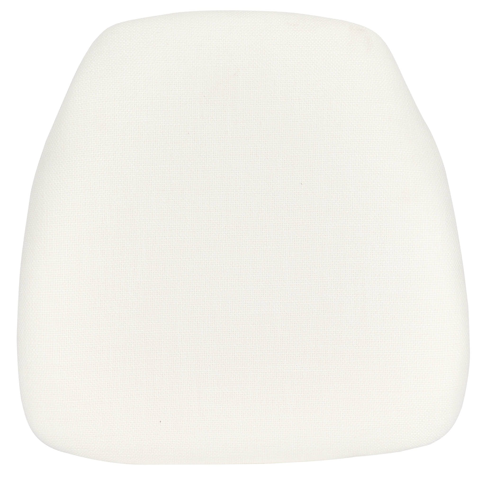 Chivari White 1.75" Thick Fabric Panel Back Chiavari Chair Cushion and SlipNot™ Technology CUSHPANFAB-WHI-A