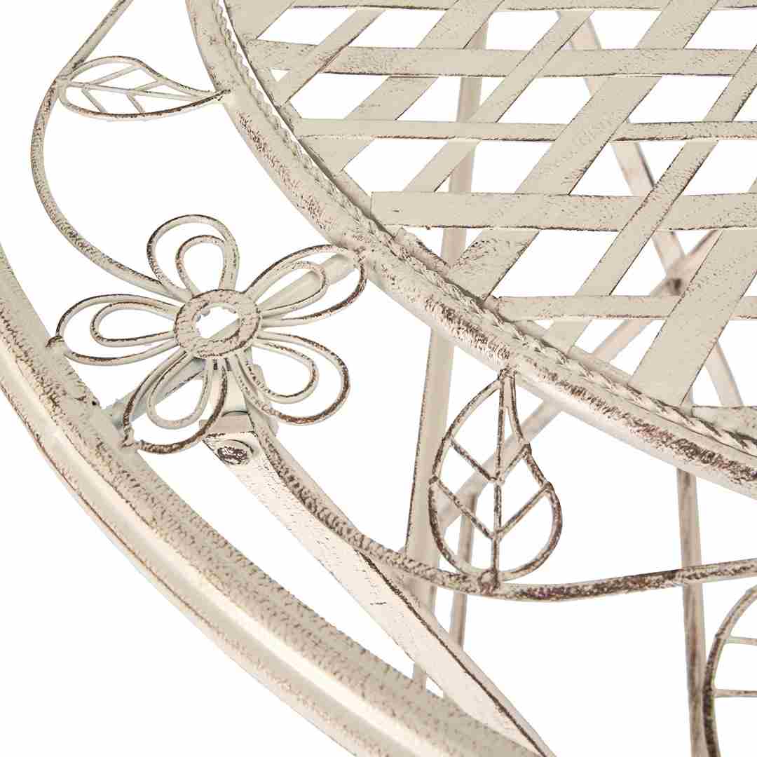 Chivari 32" Antique White Barcelona Bistro Cocktail Table TBBBMW-AX-T
