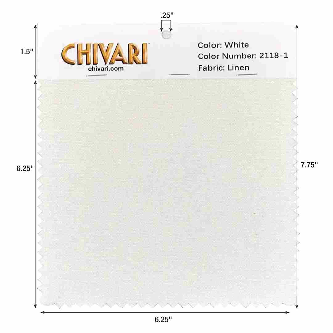 Chivari World’s Best Cushion Fabric Swatch - White Linen SW-L-P-A