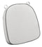 Chivari White with Gray Piping 2.5" Thick Chair Cushion - World's Best Cushions CUSHBST-WGR-AX-T