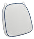 Chivari White with Navy Blue Piping 2.5" Thick Chair Cushion - World's Best Cushions CUSHBST-WNB-AX-T
