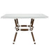 Toulouse 48" x 36" Glass Top White French Bistro Table TBTP4836WWD-KT-AX-T