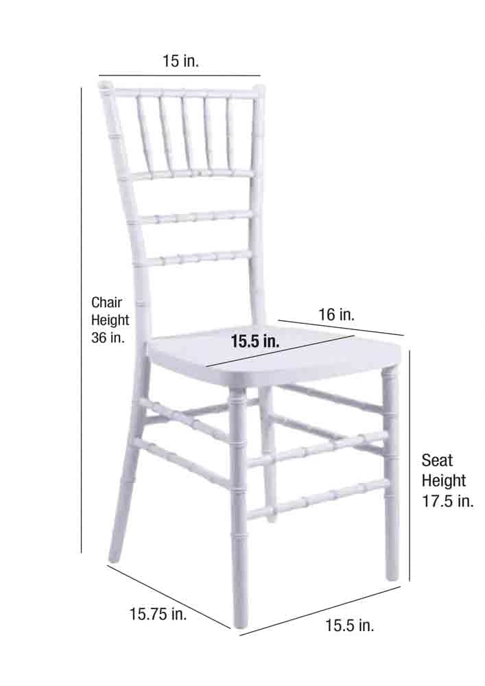Chivari 40 Chair Pack White Steel Skeleton™ Resin Chiavari Chair CCRW-STEEL-AX-T-40