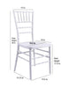 Chivari 40 Chair Pack White Steel Skeleton™ Resin Chiavari Chair CCRW-STEEL-AX-T-40