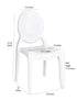 Chivari White Resin Oval Back Sophia Ghost Chair CGSRW-ZG-T