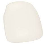 White 1.75"  Vinyl Panel Back Chiavari Cushion with SlipNot™ Technology