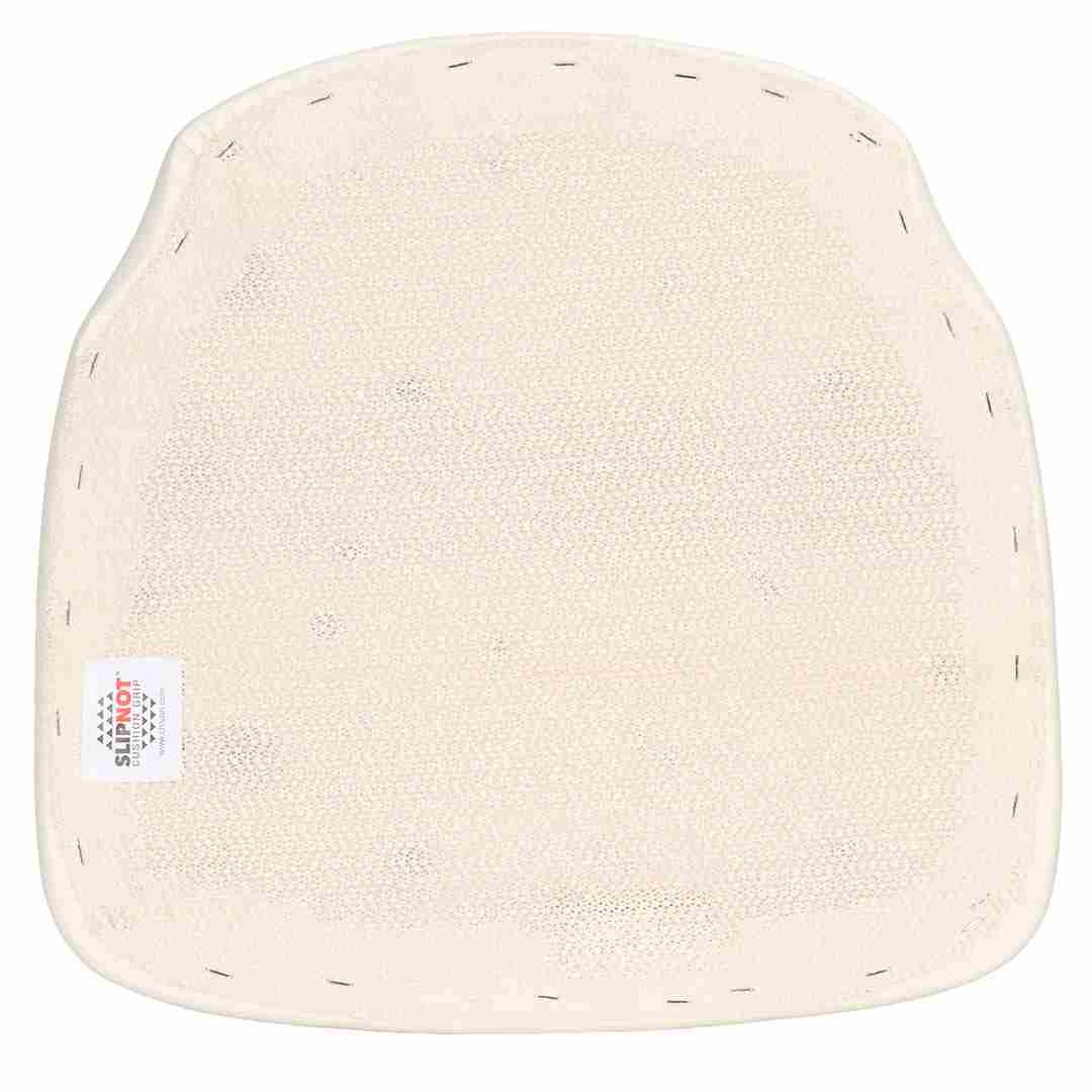 Chivari White 1.75"  Vinyl Panel Back Chiavari Cushion with SlipNot™ Technology CUSHPANVINWHI-SPNT-AX
