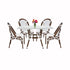 Toulouse White French Bistro Set Includes 48" x 36" Table and 4 Chairs FBK-SQ-WWD-WD4-AX