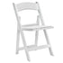 Chivari White WoodGrain™ Resin Folding Chair CFRWB-A