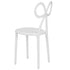 Chivari White Resin Bow Chair with Round Seat CBORW-ZG