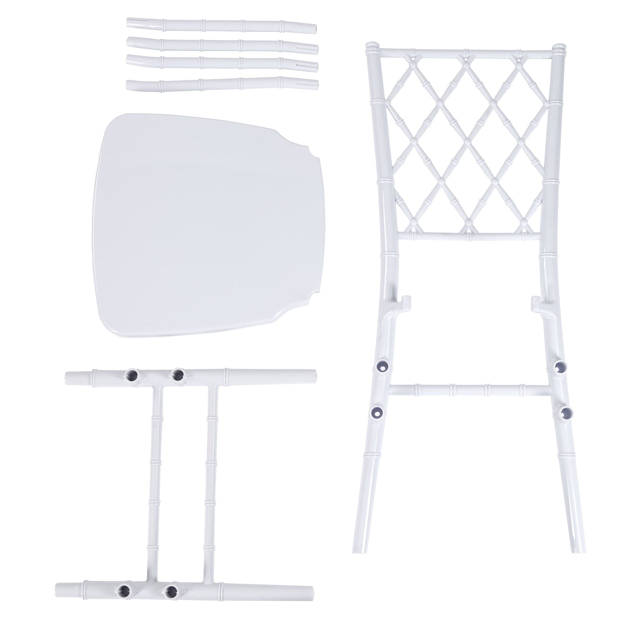 Chivari White Diamond Resin Chair - 2 Pack - Some Assembly Required CDRW2-U-ZG-T-2