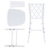 Chivari White Diamond Resin Chair - 2 Pack - Some Assembly Required CDRW2-U-ZG-T-2