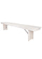 Chivari White Distressed 8 Foot (96″ x 12″) Rectangle Farmhouse Table Bench TFARM-BENCH-9612-WHITEDIST-AX-T