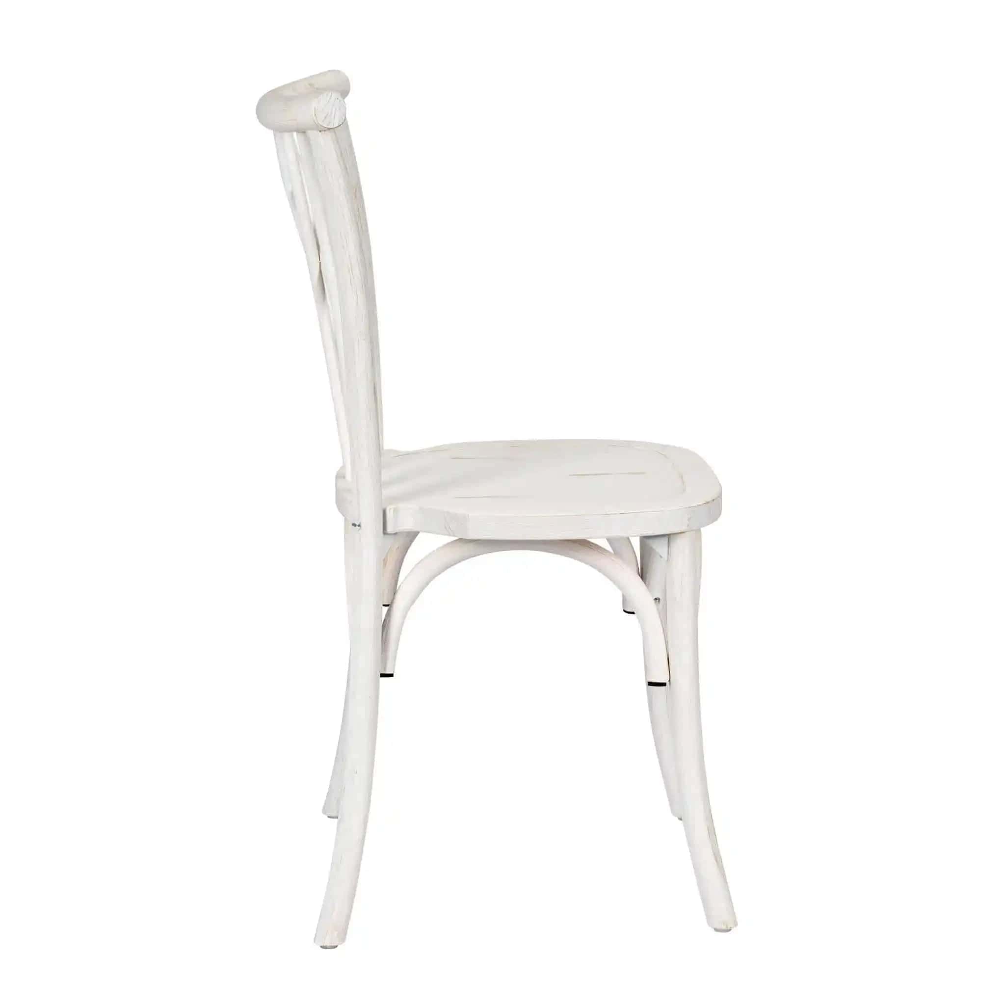 Chivari White Distressed ToughWood™ Willow Chair CWWWD-AX-T