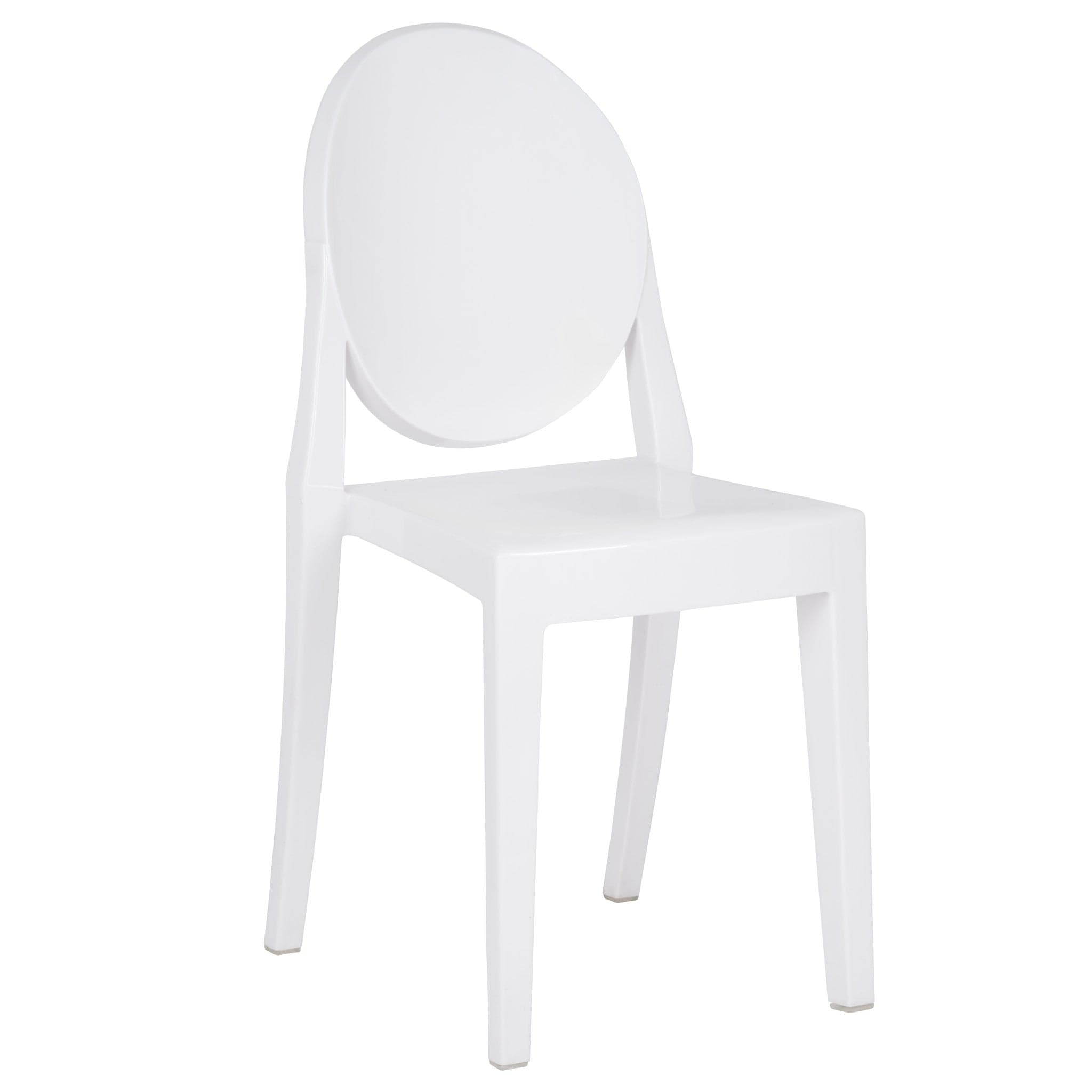 Chivari White Resin Kids Victoria Ghost Chair CGVRW-KID-ZG-T