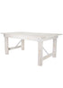 Chivari 72″ x 40″ (6 Foot ) White Distressed Rectangle Straight Leg Wood Farm Table TFARMRT7240-WHITEDIS-S-LEG-AX-T