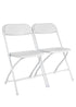 Chivari 80 Pack White Small Poly Folding Clip to connect Poly Chairs PARTS-FOLD-POLY-CLIP-WH80S