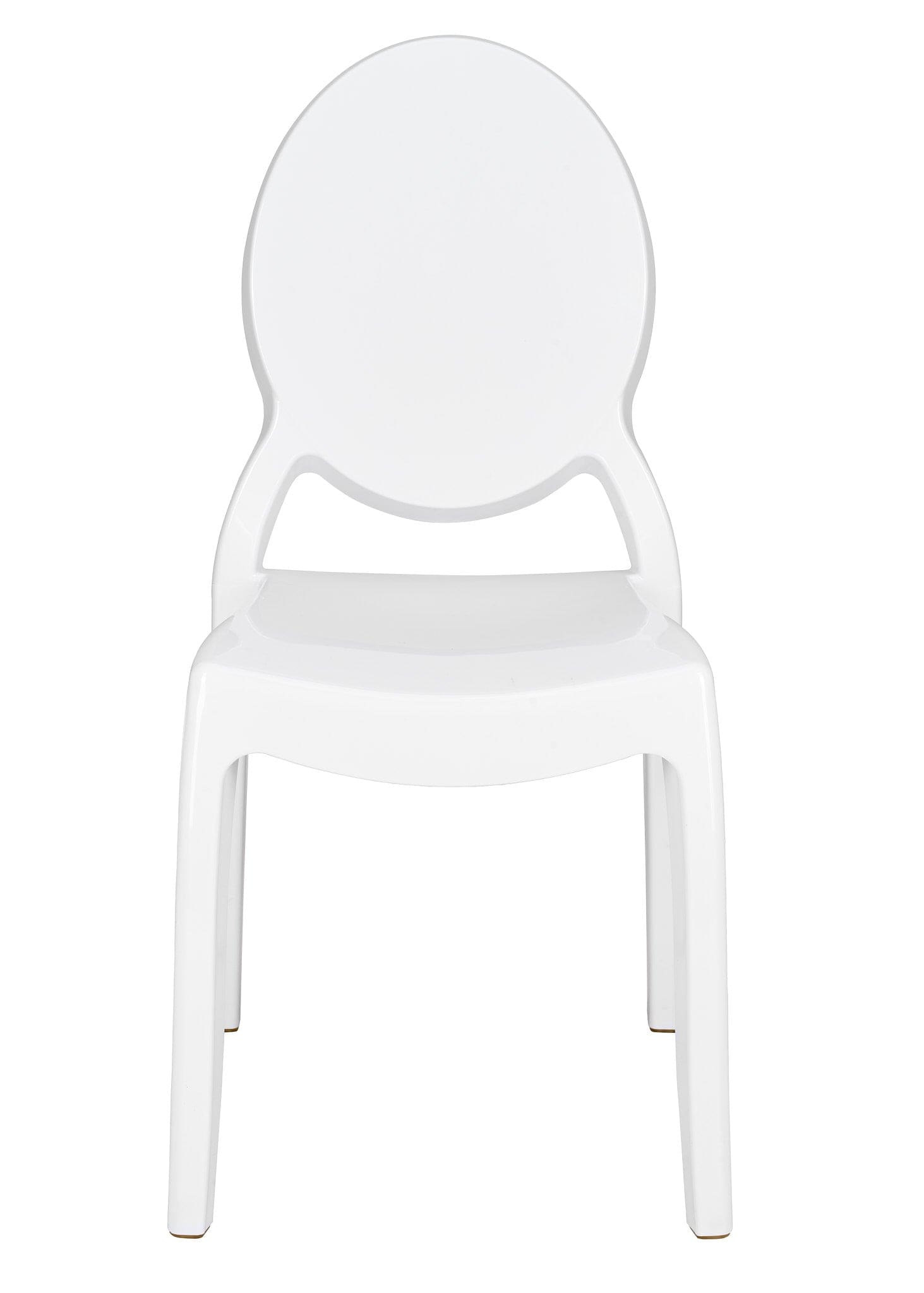 Chivari White Resin Oval Back Sophia Ghost Chair CGSRW-ZG-T