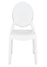 Chivari White Resin Oval Back Sophia Ghost Chair CGSRW-ZG-T