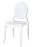 Chivari White Resin Oval Back Sophia Ghost Chair CGSRW-ZG-T