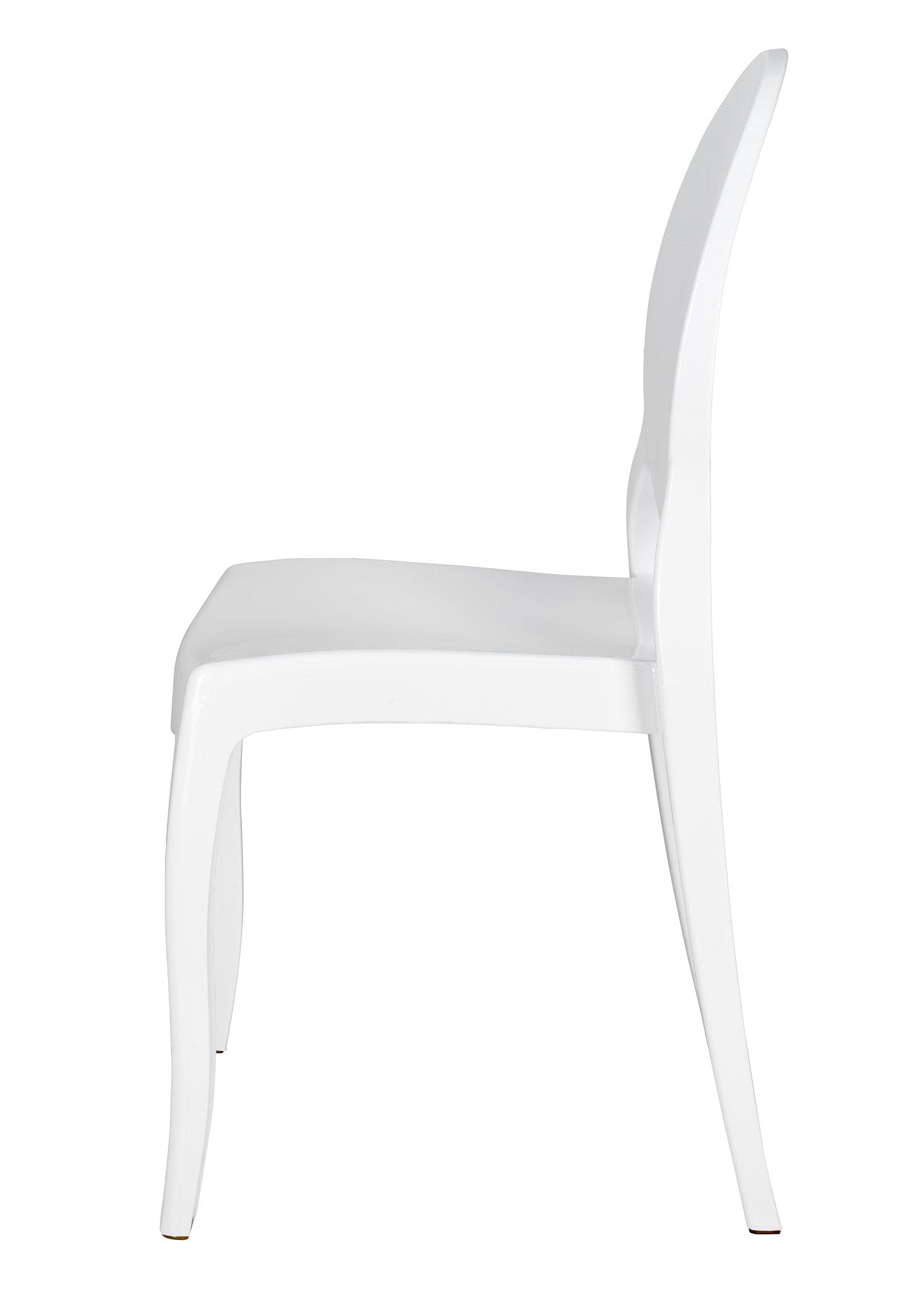 Chivari White Resin Oval Back Sophia Ghost Chair CGSRW-ZG-T