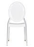 Chivari White Resin Oval Back Sophia Ghost Chair CGSRW-ZG-T