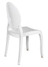 Chivari White Resin Oval Back Sophia Ghost Chair CGSRW-ZG-T