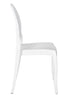 Chivari White Resin Oval Back Sophia Ghost Chair CGSRW-ZG-T