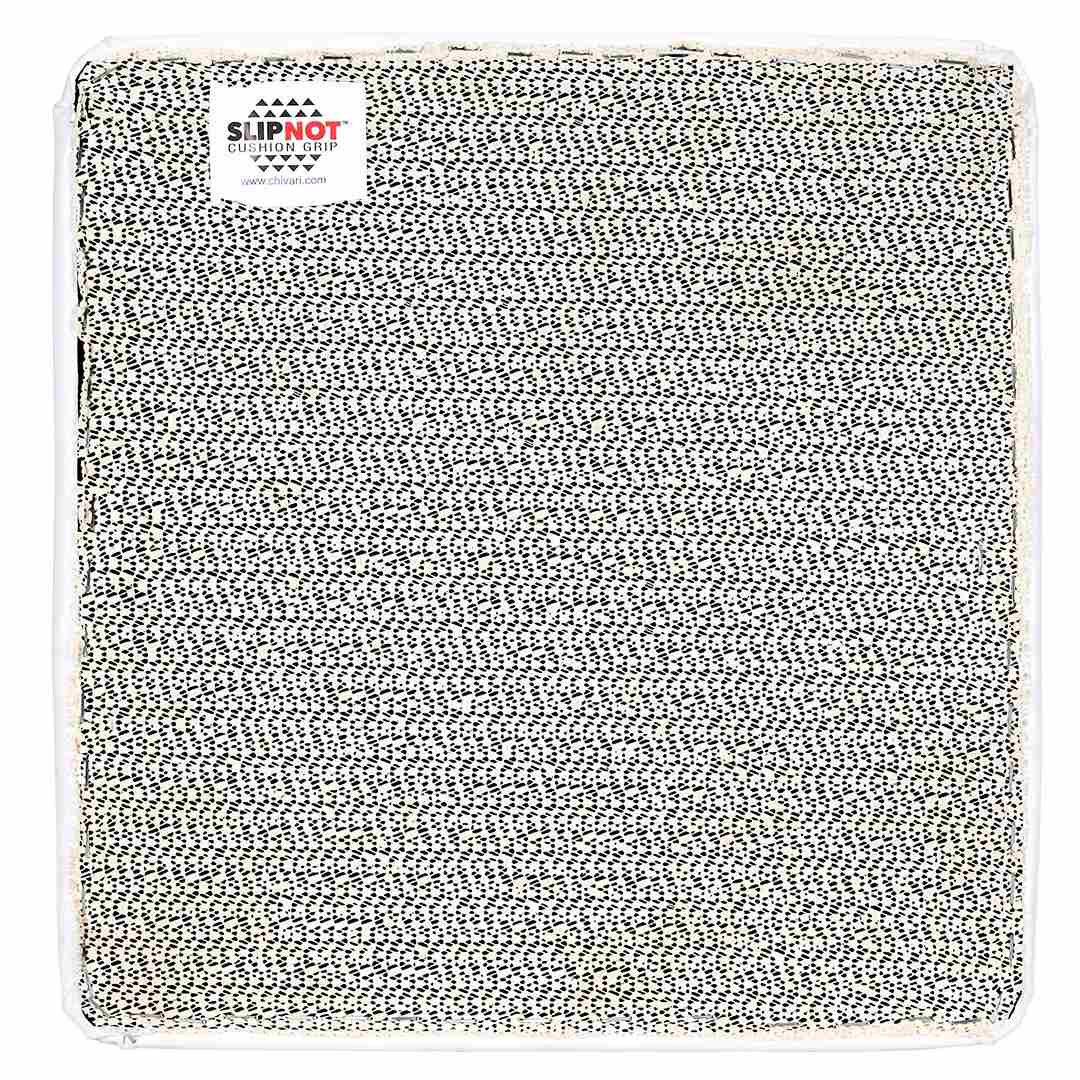 Chivari White 0.75" Vinyl Panel Cushion with SlipNot™ Technology for Clear Folding Chair CUSHPANVIN-FLD-WHT-AX
