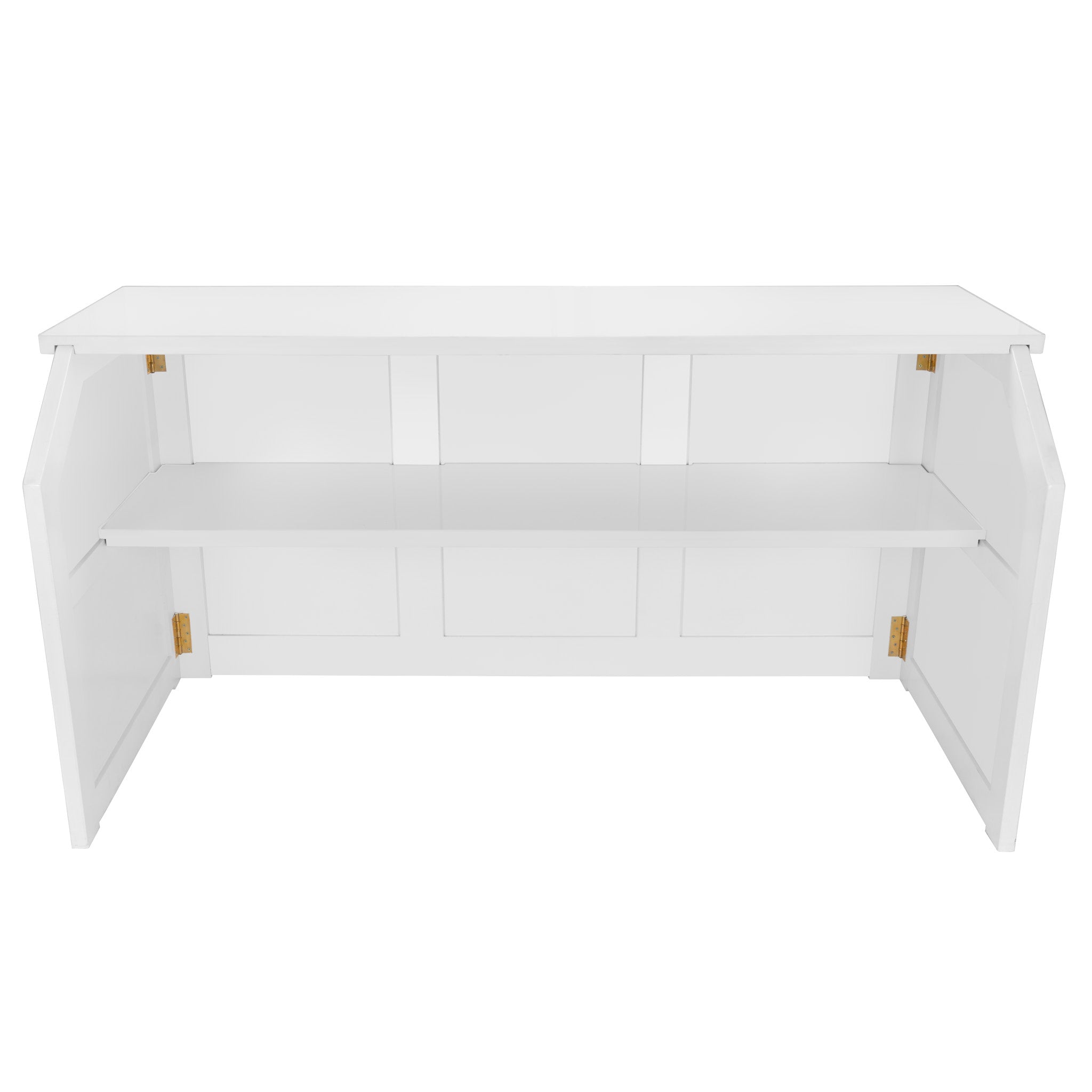 Chivari 7' White Portable Folding Bar with HPL Top and Durable Rubber Edge BAR-FOLD-84KT-WHT-AX-T