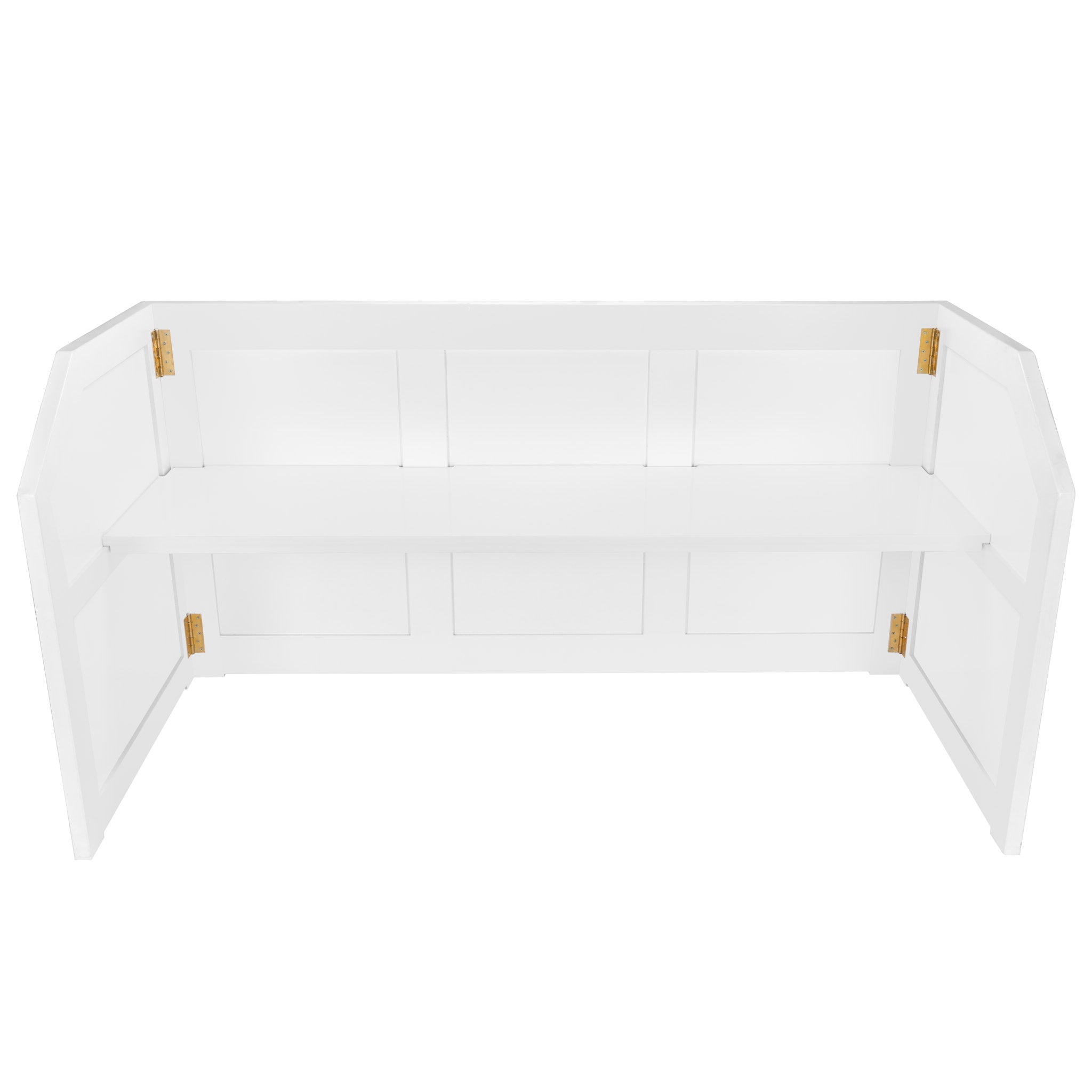 Chivari 7' White Portable Folding Bar with HPL Top and Durable Rubber Edge BAR-FOLD-84KT-WHT-AX-T