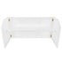 Chivari 7' White Portable Folding Bar with HPL Top and Durable Rubber Edge BAR-FOLD-84KT-WHT-AX-T