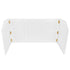 Chivari 7' White Portable Folding Bar with HPL Top and Durable Rubber Edge BAR-FOLD-84KT-WHT-AX-T