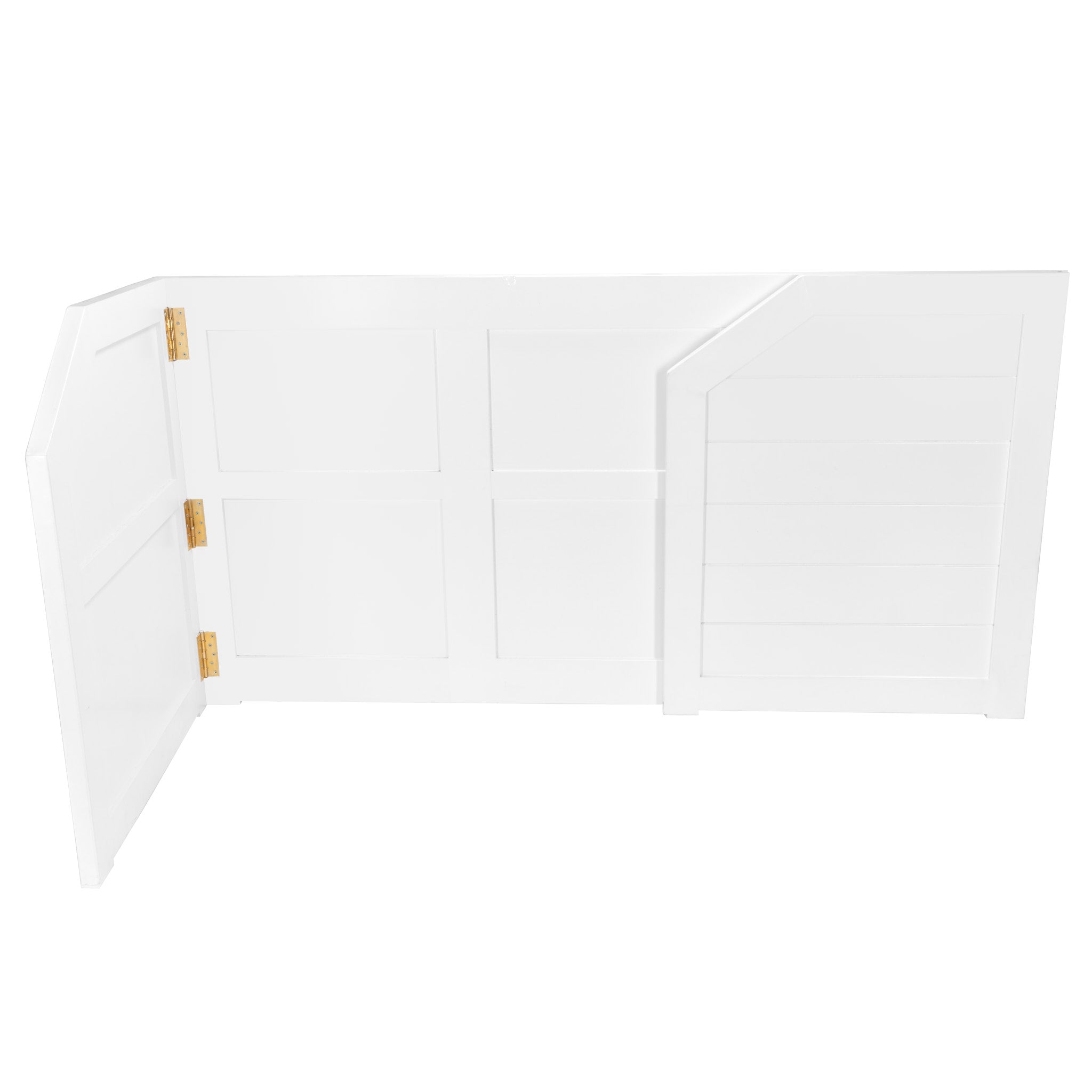 Chivari 7' White Portable Folding Bar with HPL Top and Durable Rubber Edge BAR-FOLD-84KT-WHT-AX-T