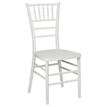 White Woodgrain™ Resin Steel Skeleton Chiavari Chair