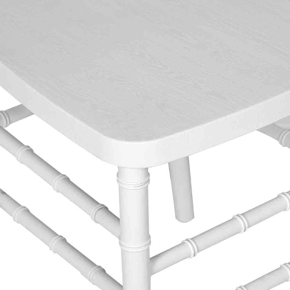 Chivari White Woodgrain™ Resin Steel Skeleton Chiavari Chair CCRWB-STEEL-AX-T