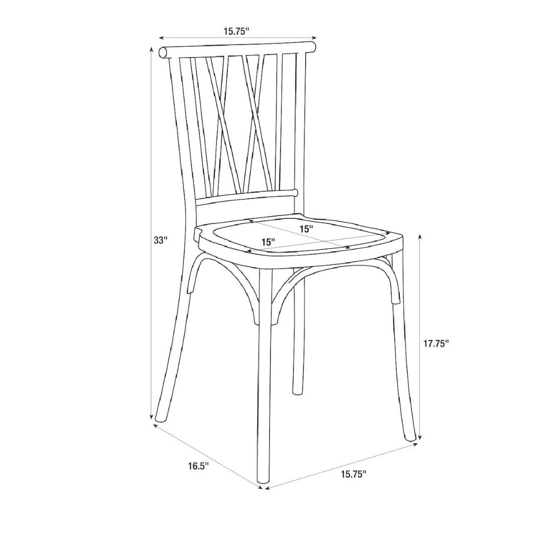 Chivari Fruitwood Willow Mono Frame BasicResin™ Chair CWPF-ZG