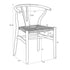 Chivari Black Wood Wishbone Chair with Natural Rope Seat CWHWBN-ZG-T