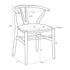 Chivari Natural Wishbone Resin Chair with Ivory Vinyl Seat CWHRNV-ZG-T