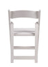 Chivari White ToughWood™ Folding Chair with White Cushion CFWW-WHI-AX-T
