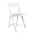 Garden Wedding Package with White Resin Folding Chairs, Round Tables and Carts