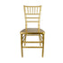 Classic Wedding Package with Gold Chiavari Chairs, Ivory Cushions, Tables and Carts