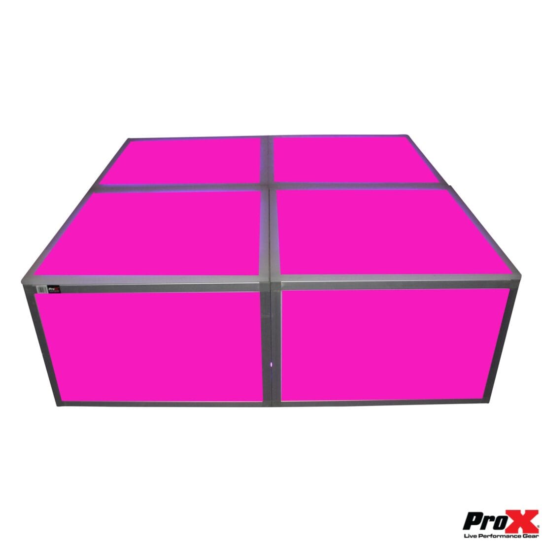 ProX PROX XSA-2X2-24 Lumo Stage Acrylic Stage 2'x2'x24" Platform Cube Light Box Section for Disco Style Dance Floor - Includes (4) Panels XSA-2X2-24