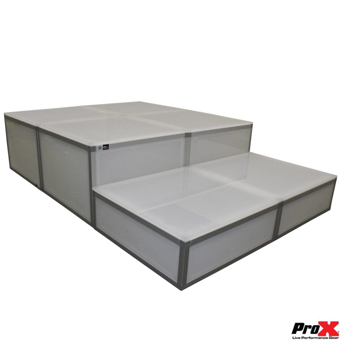 ProX PROX XSA-2X2-8 Lumo Stage Acrylic Stage 2'x2'x8" Platform Cube Light Box Section for Disco Style Dance Floor - Includes (2) Panels XSA-2X2-8
