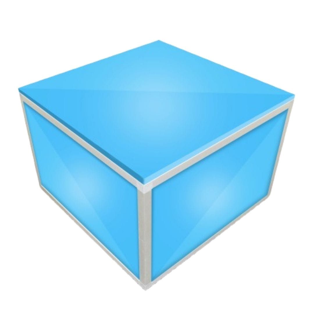 ProX PROX XSA-2X2-24 Lumo Stage Acrylic Stage 2'x2'x24" Platform Cube Light Box Section for Disco Style Dance Floor - Includes (4) Panels XSA-2X2-24
