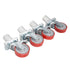 ProX ProX XSQ-10W StageQ Brake Locking Staging 10" Height Stage Legs with 5" Rubber Steel Casters | Set of 4 XSQ-10W