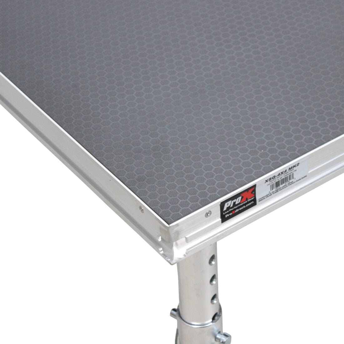 ProX ProX XSQ-4X4 4 x 4 Ft. Single Portable Stage Unit Height (6) Adjustable Legs from 28 to 48 in. XSQ-4x4 MK2
