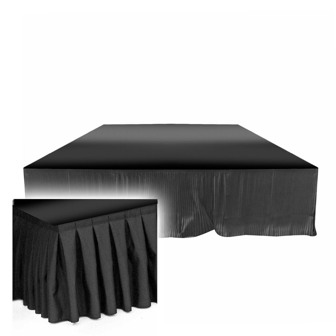 ProX Black ProX 48" Stage Skirt, 8ft Length, XSQ-Compatible XSQ-SKIRT48